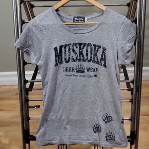 🇨🇦 Muskoka BearWear Grey Tee Shirt